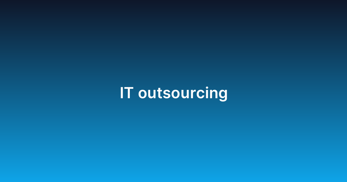 IT outsourcing