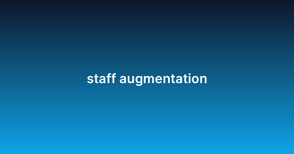 staff augmentation