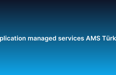 Application managed services AMS Türkiye