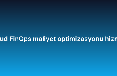 Cloud FinOps maliyet optimizasyonu hizmeti