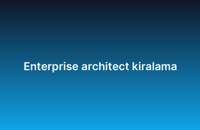 Enterprise architect kiralama