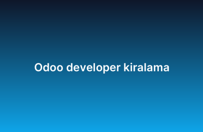 Odoo developer kiralama