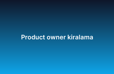 Product owner kiralama