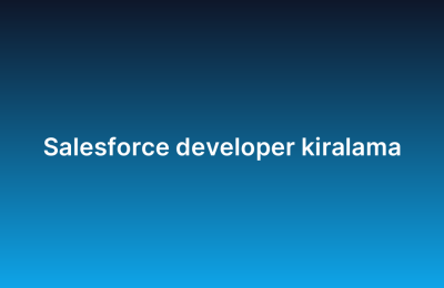 Salesforce developer kiralama