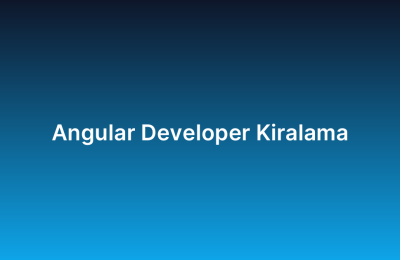 Angular Developer Kiralama