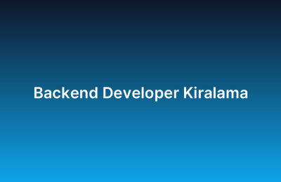 Backend Developer Kiralama
