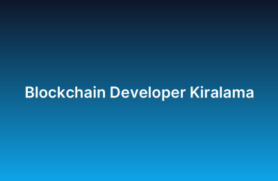 Blockchain Developer Kiralama