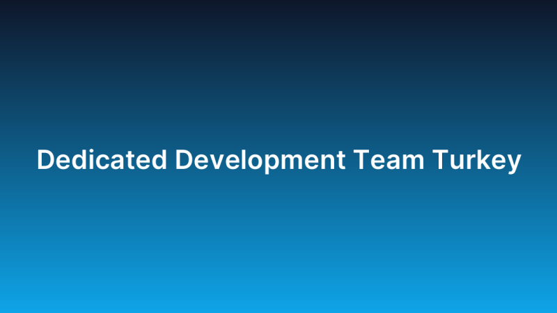 Dedicated Development Team Turkey