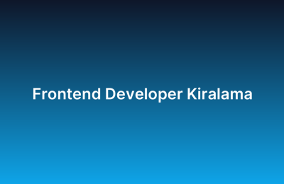 Frontend Developer Kiralama
