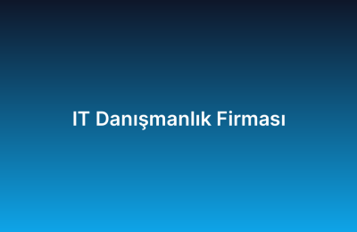 IT Danışmanlık Firması