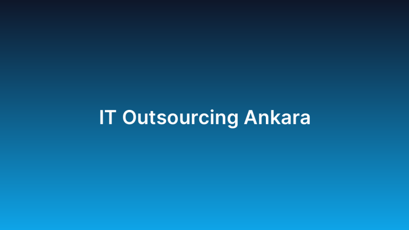 IT Outsourcing Ankara