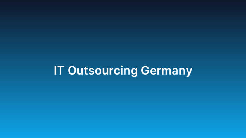 IT Outsourcing Germany