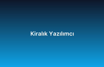 Kiralık Yazılımcı