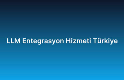 LLM Entegrasyon Hizmeti Türkiye