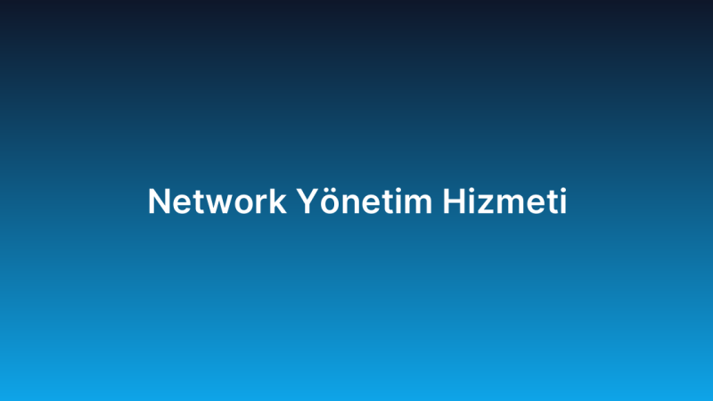 Network Yönetim Hizmeti