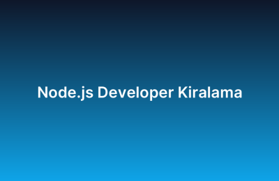 Node.js Developer Kiralama