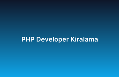 PHP Developer Kiralama