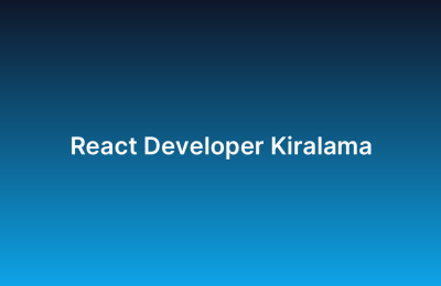 React Developer Kiralama