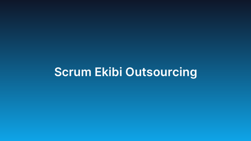 Scrum Ekibi Outsourcing