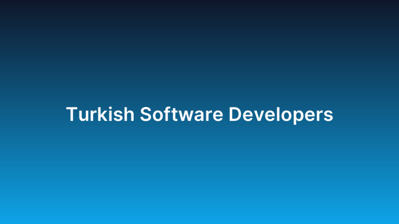 Turkish Software Developers