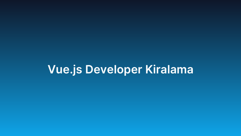 Vue.js Developer Kiralama
