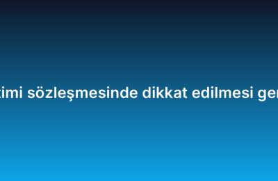 IT altyapı yönetimi sözleşmesinde dikkat edilmesi gereken maddeler