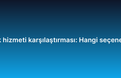 IT danışmanlık hizmeti karşılaştırması: Hangi seçenek size uygun?